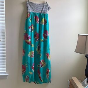 Strapless maxi dress